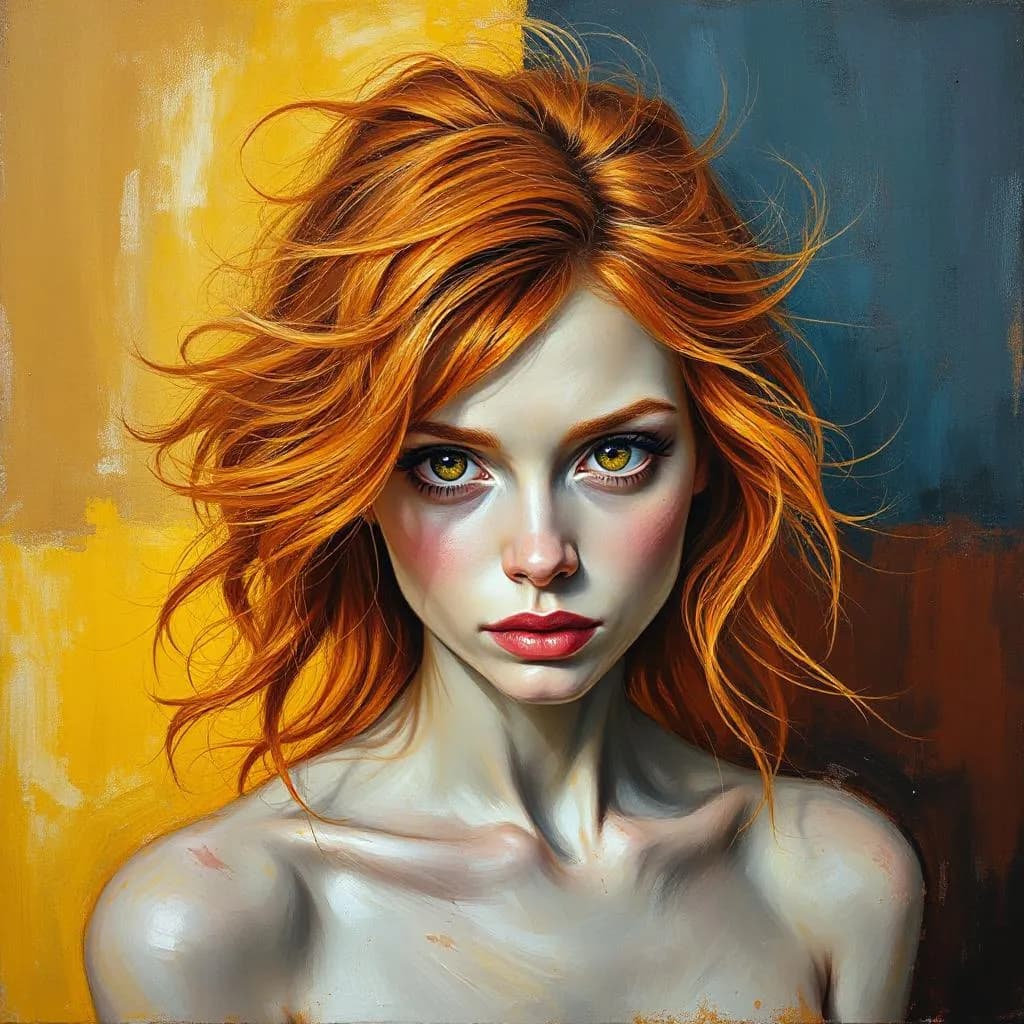 Vibrant Emotions: A Portrait of Beauty and Expression