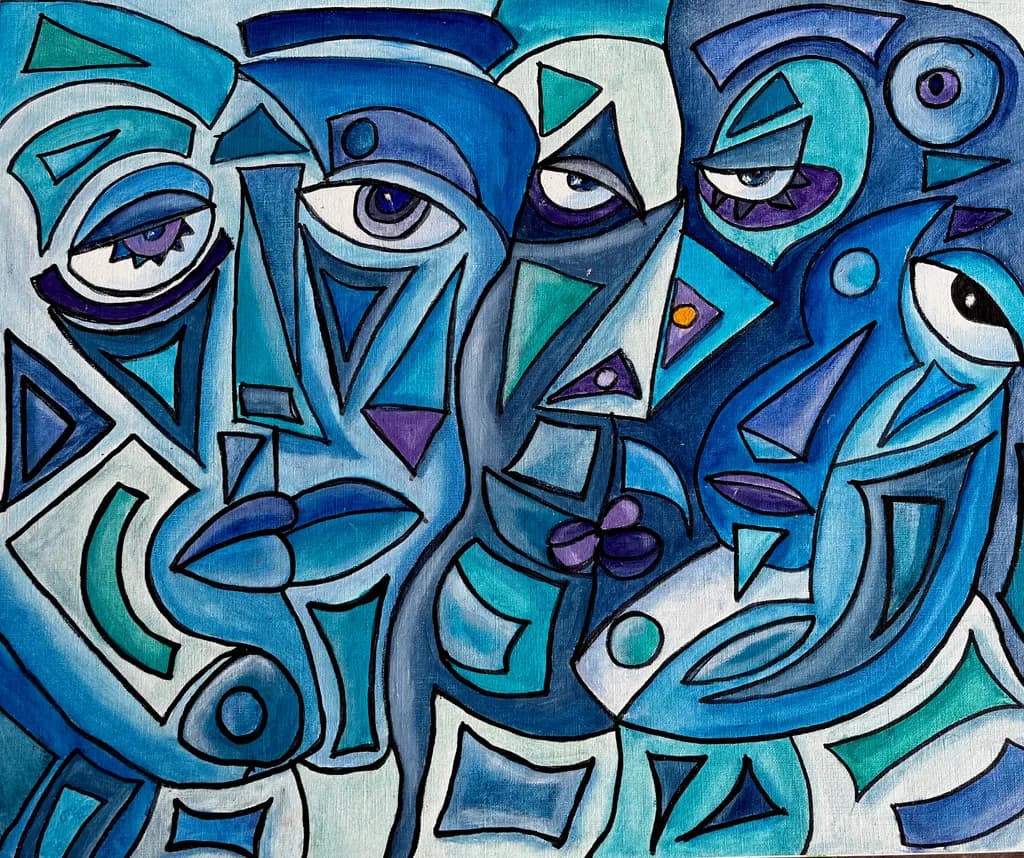 Faces in Blue: A Geometric Exploration of Emotion and Identity