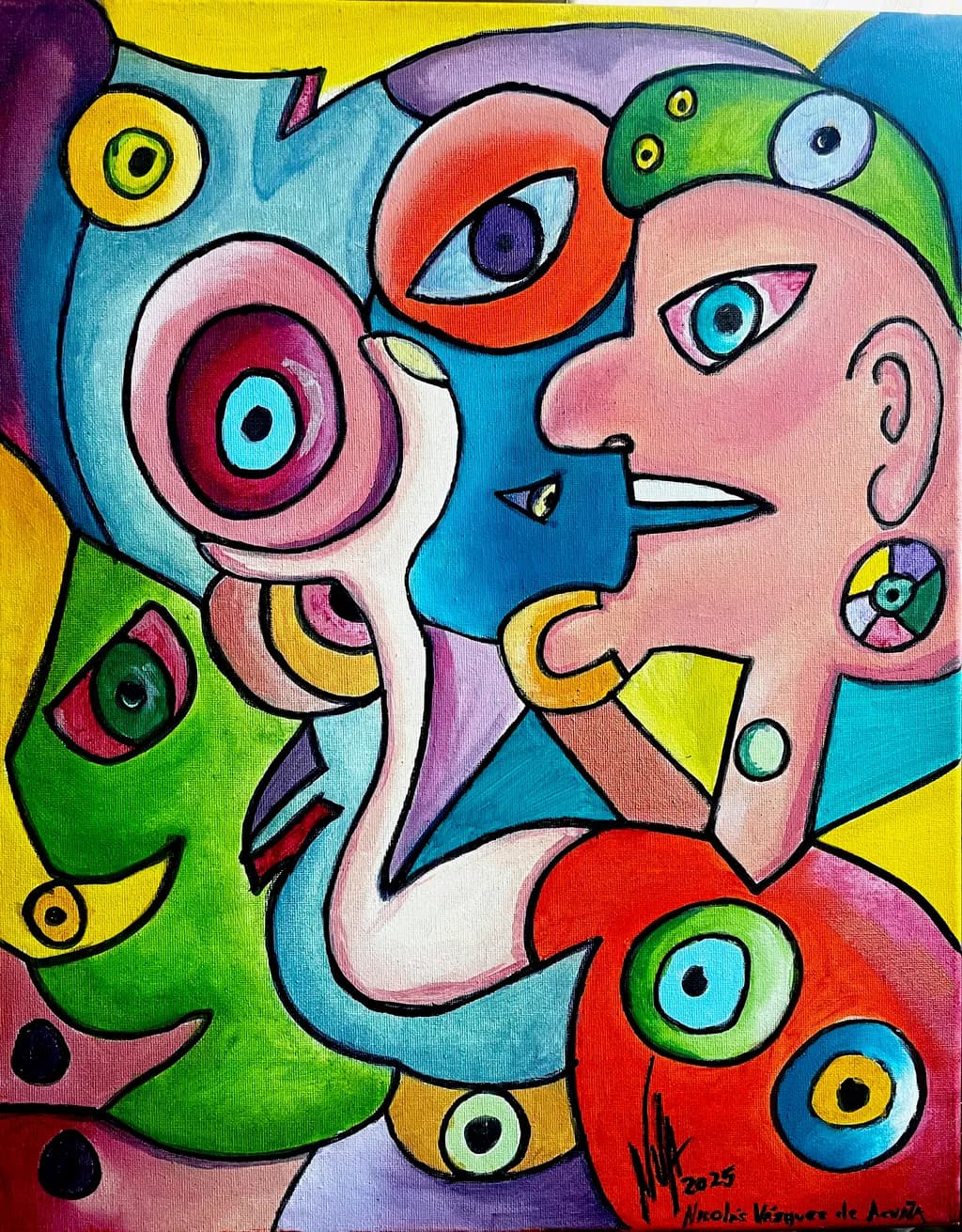 Whispers of Color: A Journey Through Abstract Eyes and Emotions