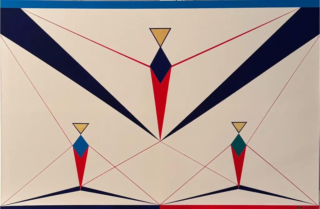 Symmetrical Harmony: A Colorful Journey Through Abstract Geometry