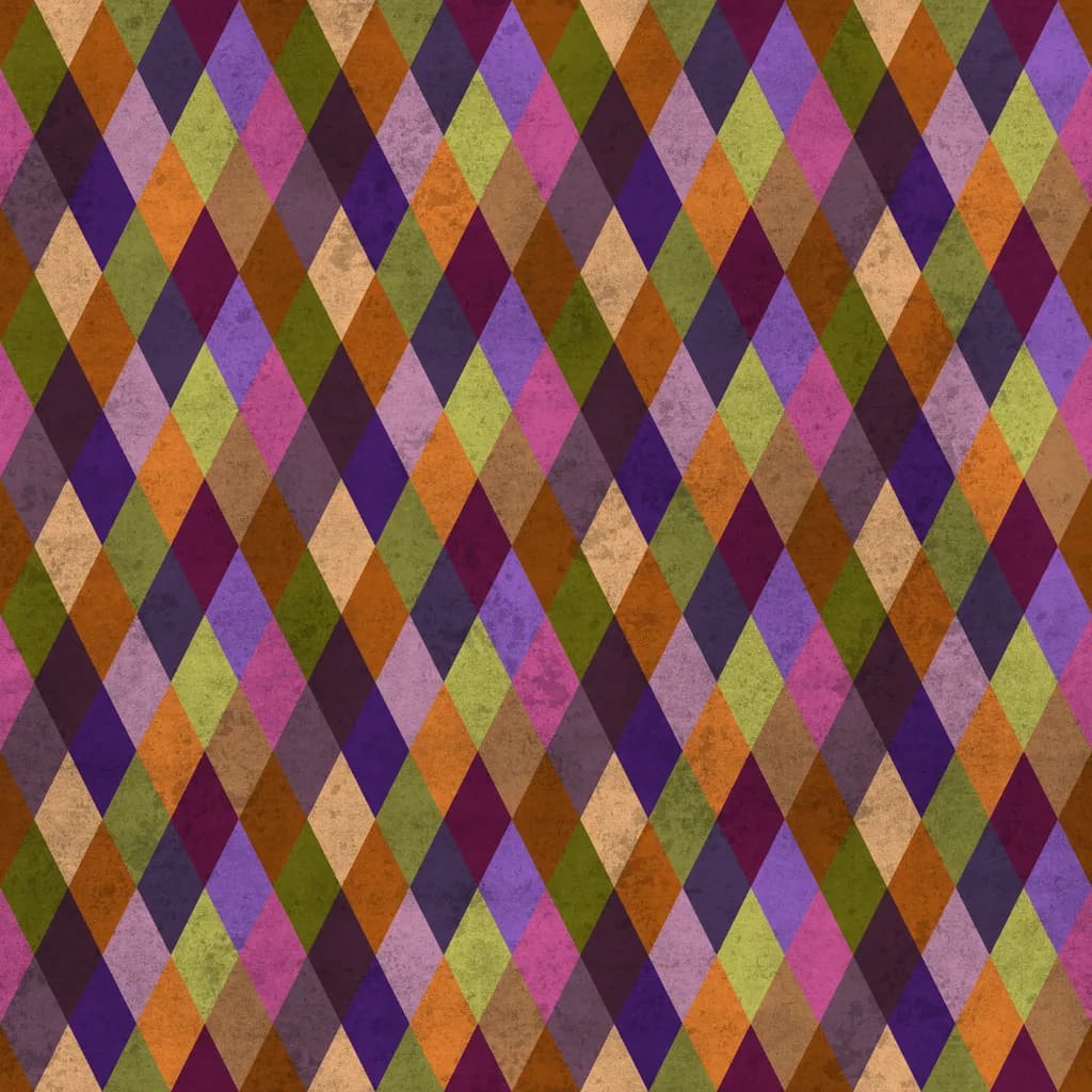 Colorful Diamond Dance: A Whimsical Journey Through Vibrant Patterns
