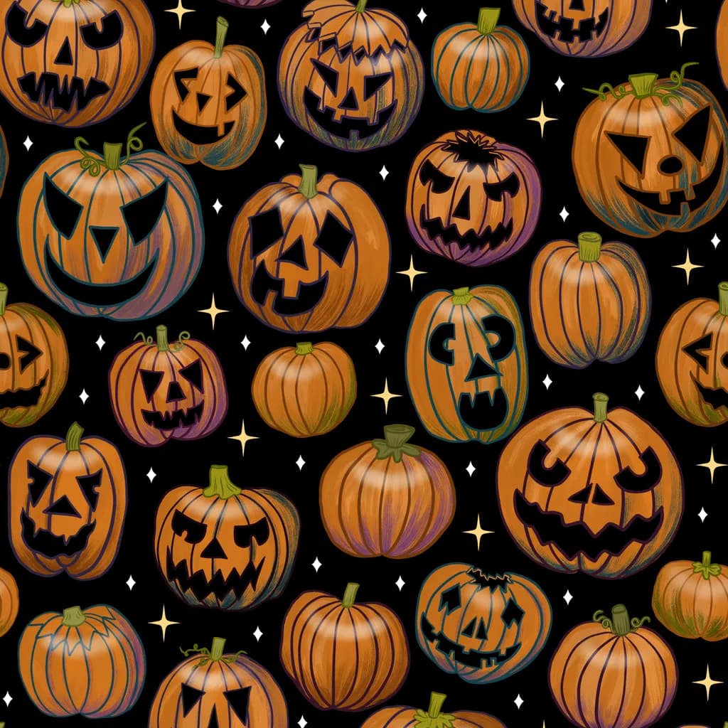 Spooktacular Pumpkin Parade: A Festive Halloween Pattern for Your Decor