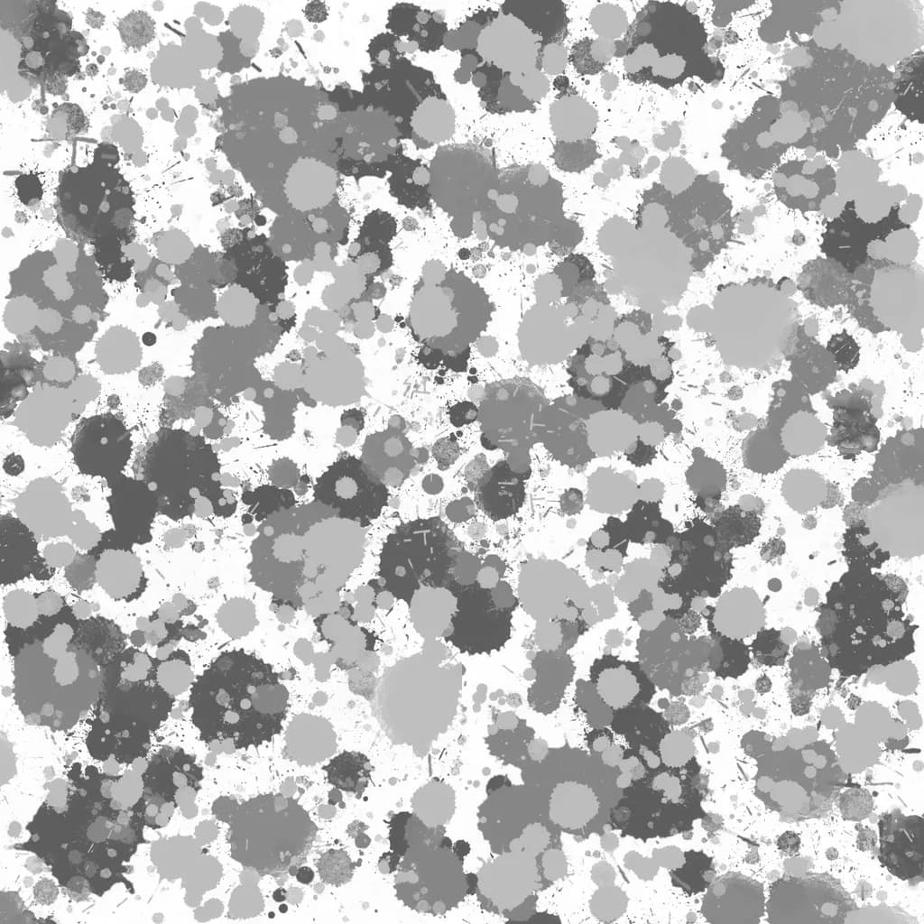Whimsical Whirls: A Dance of Grayscale Splashes and Splatters