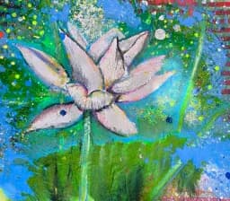 Lotus in Blue Garden
