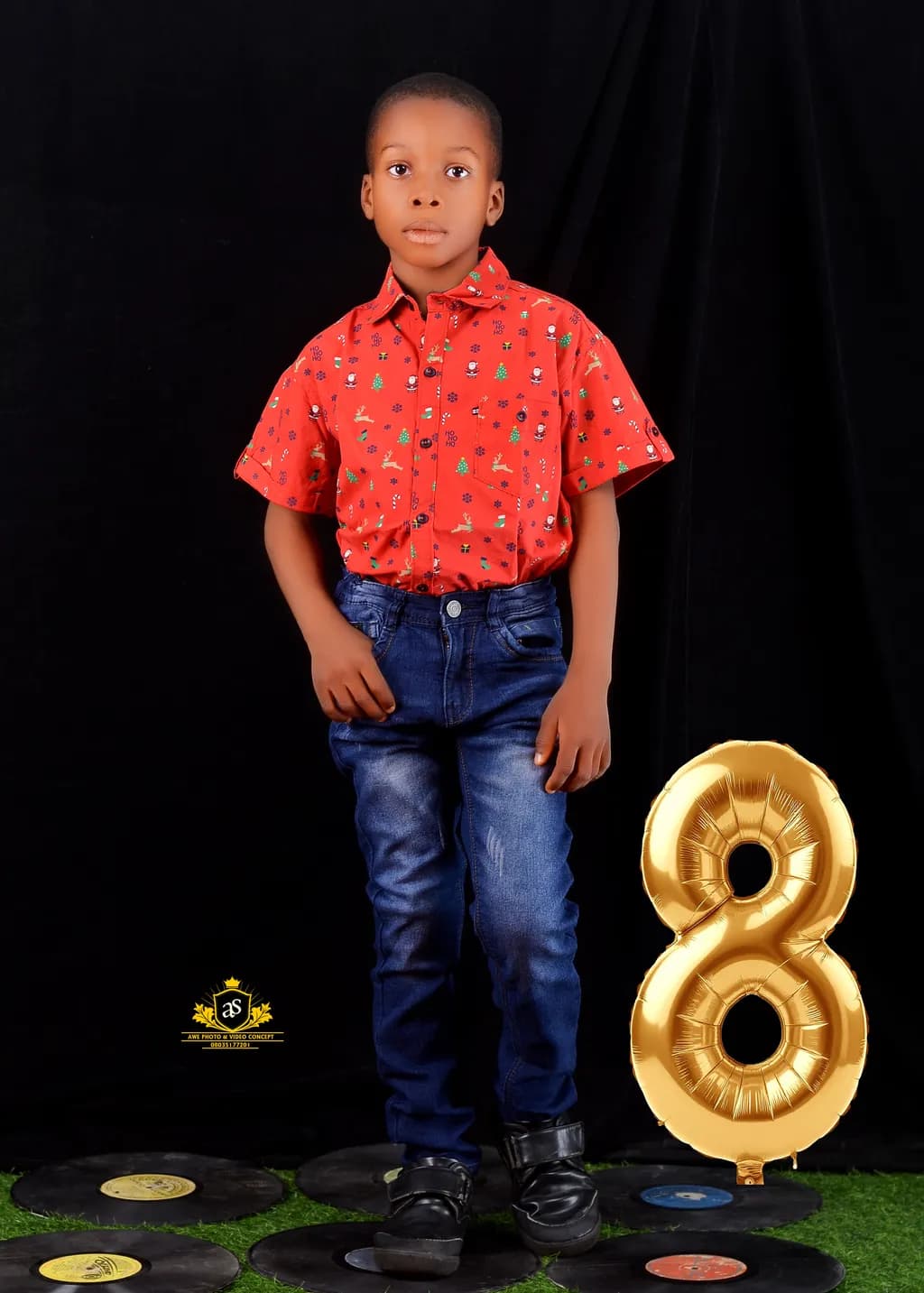 Celebrating Eight: A Colorful Portrait of Childhood Joy