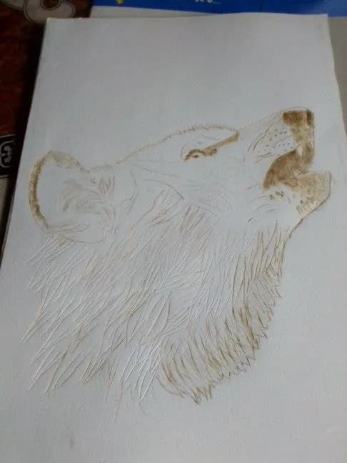 Majestic Roar: A Captivating Lion Portrait Sketch in Expressionistic Style
