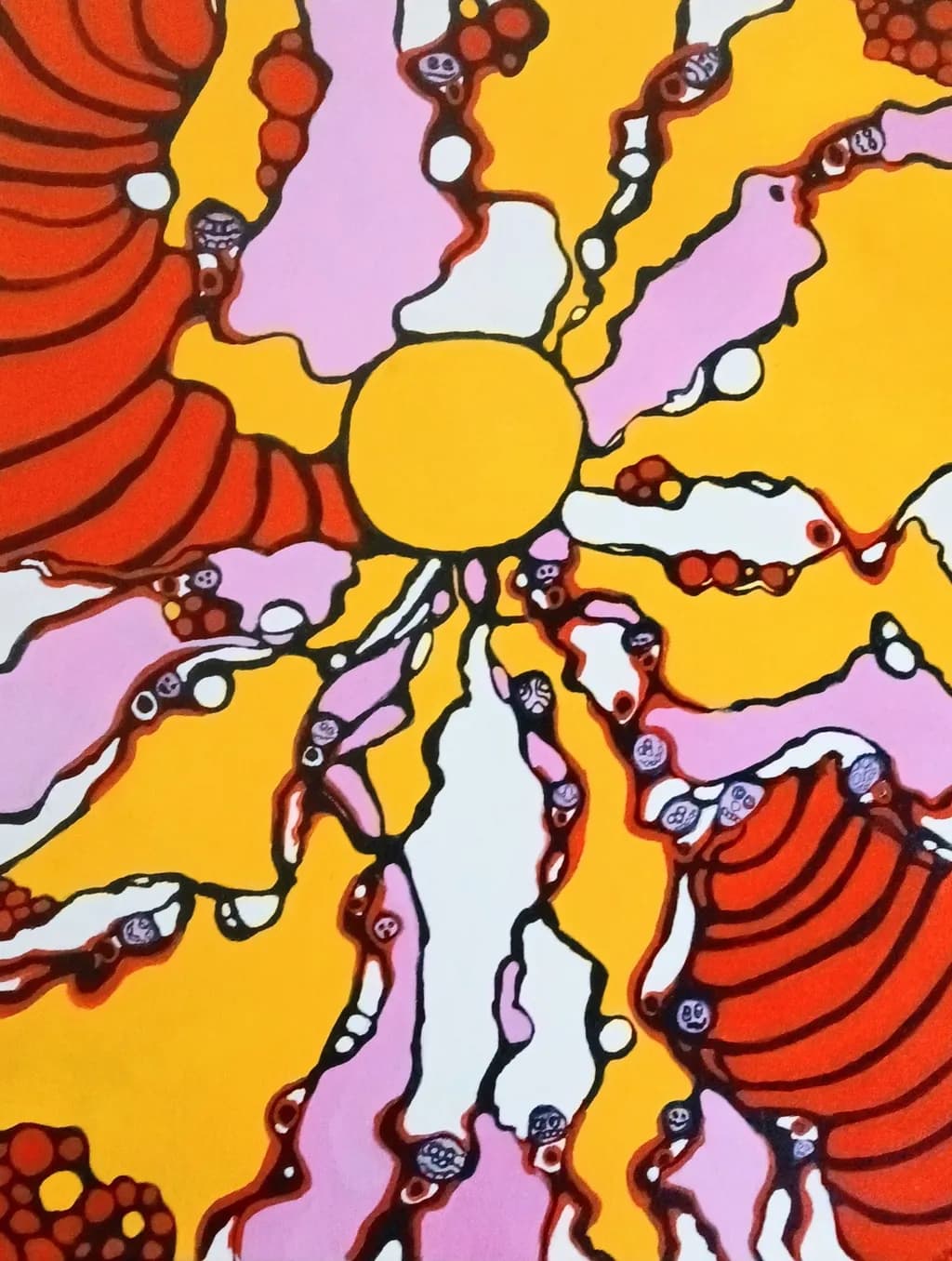 Radiant Whirl: A Dance of Color and Form