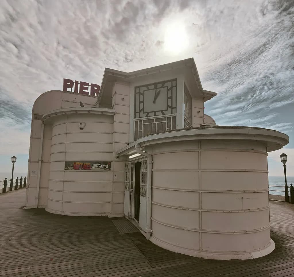 Timeless Elegance: The Iconic Pier House Under a Dreamy Sky