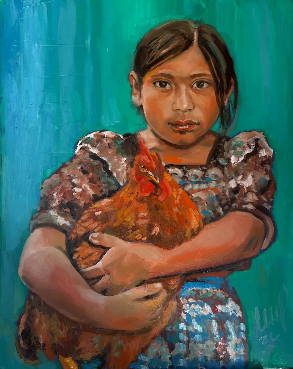 Girl with Chicken