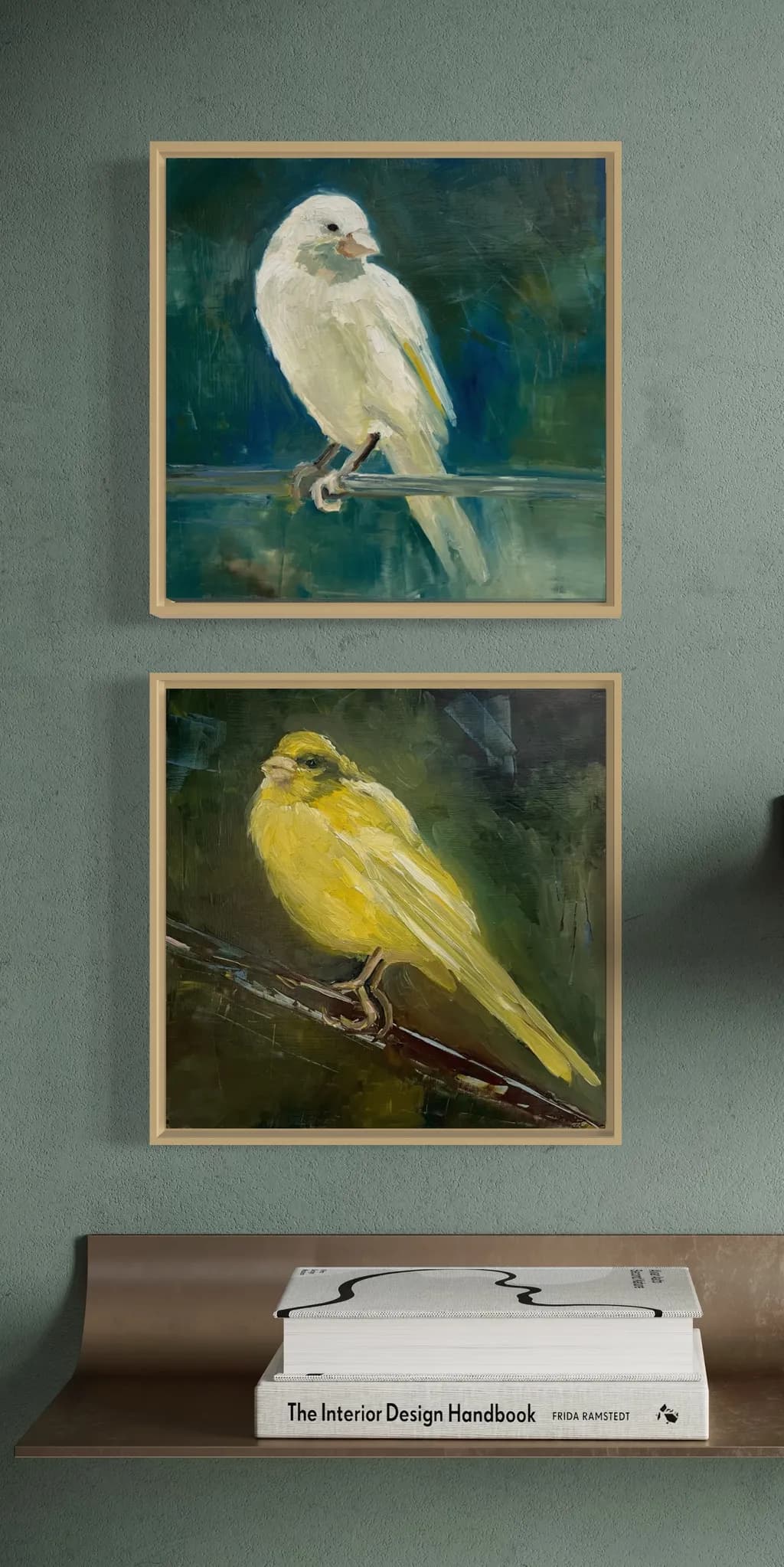 Yellow and White Birds