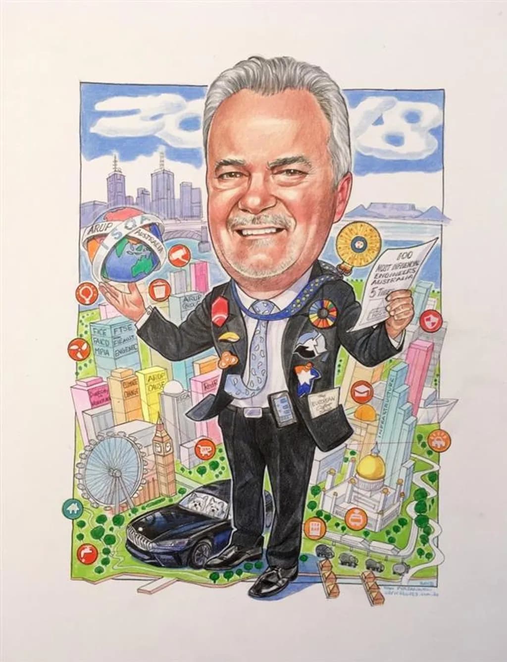 Retirement Caricature