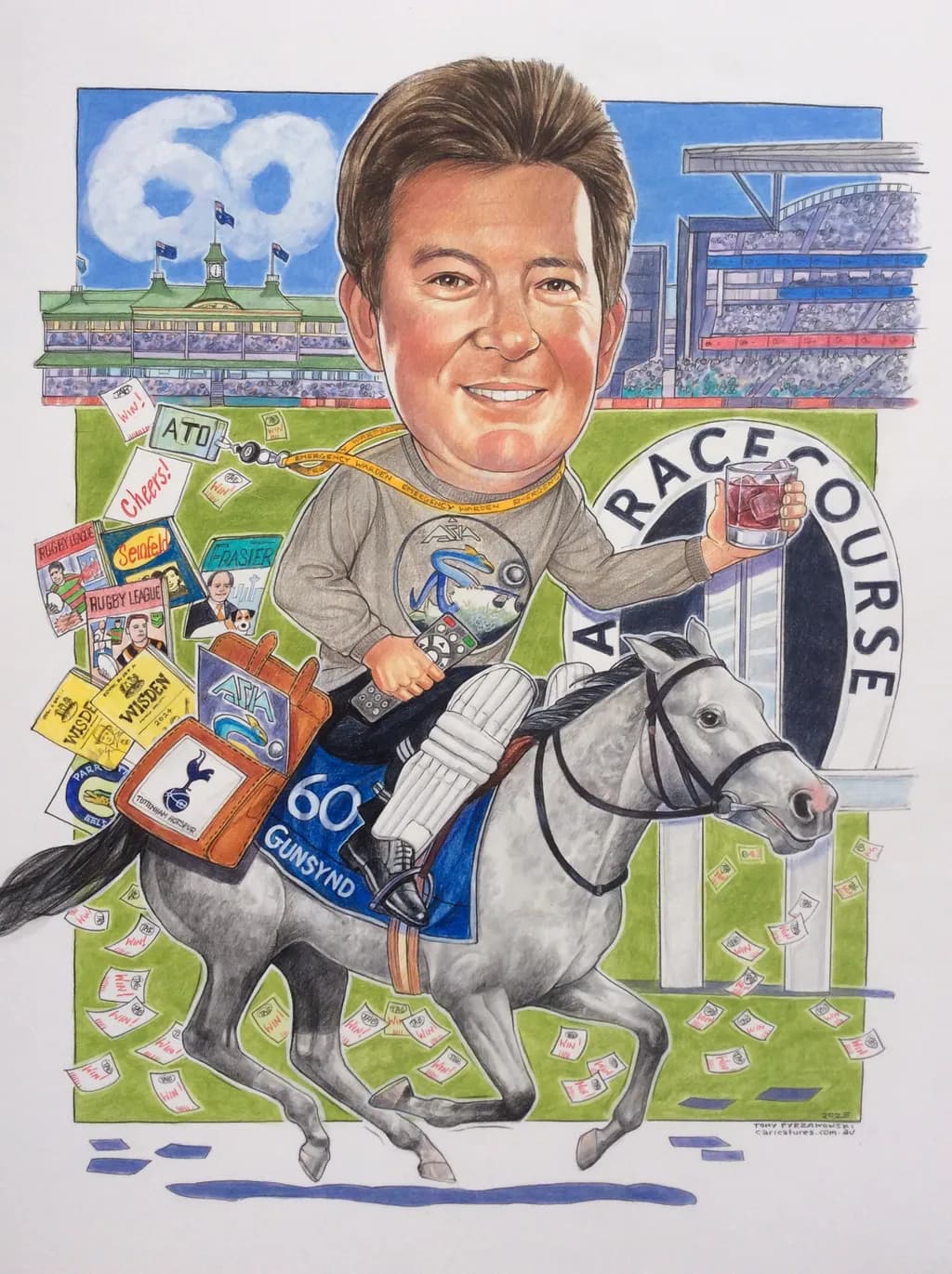 Racing Celebration Caricature
