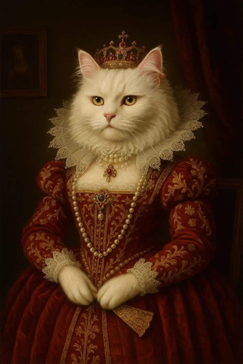 Regal Whiskers: The Majestic Portrait of a Feline Queen