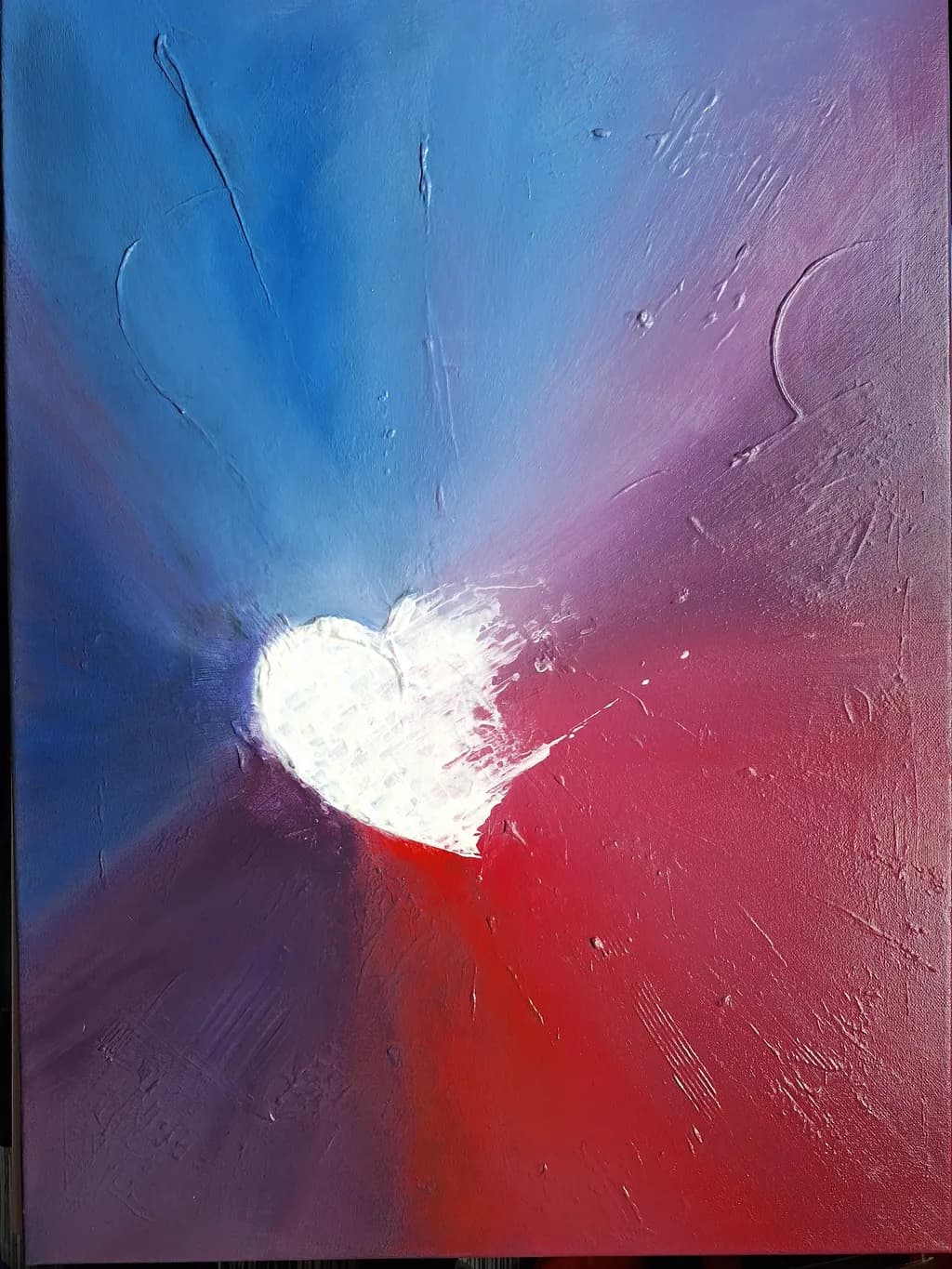 Radiant Heart: An Abstract Journey Through Color and Emotion