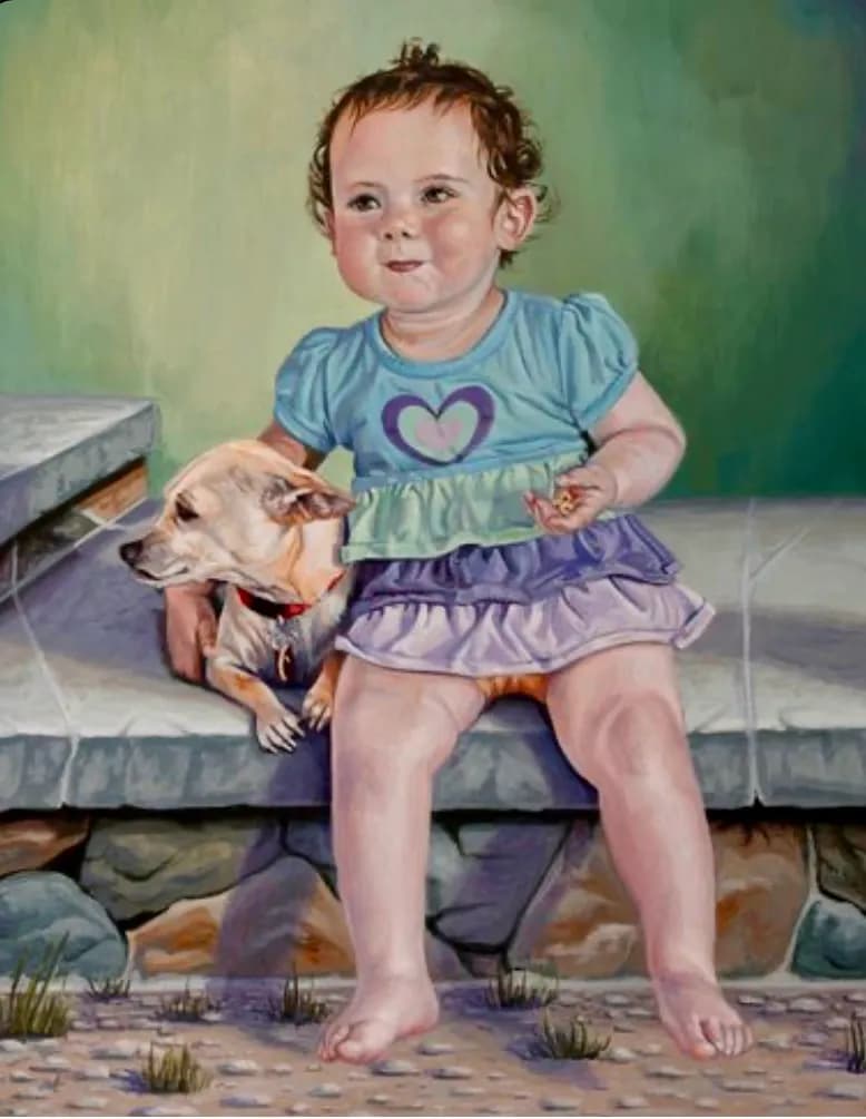 Joyful Companionship: A Playful Portrait of Childhood and Canine Friendship