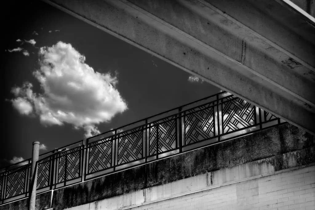 Urban Serenity: A Dance of Shadows and Light in Monochrome Architecture