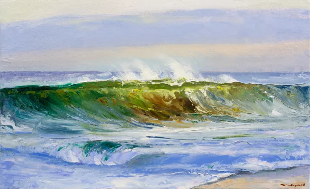 Whispers of the Ocean: A Serene Dance of Waves and Light