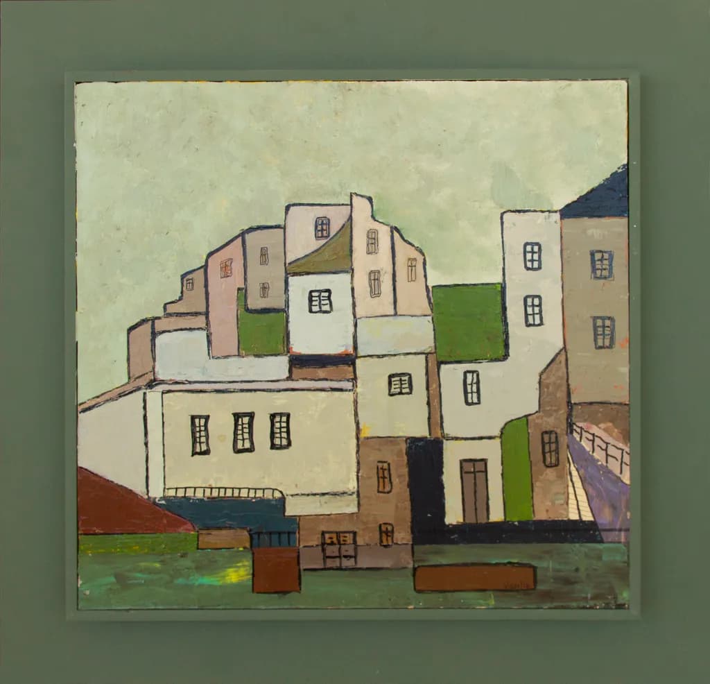 Geometric Harmony: An Abstract Landscape of Architectural Whimsy