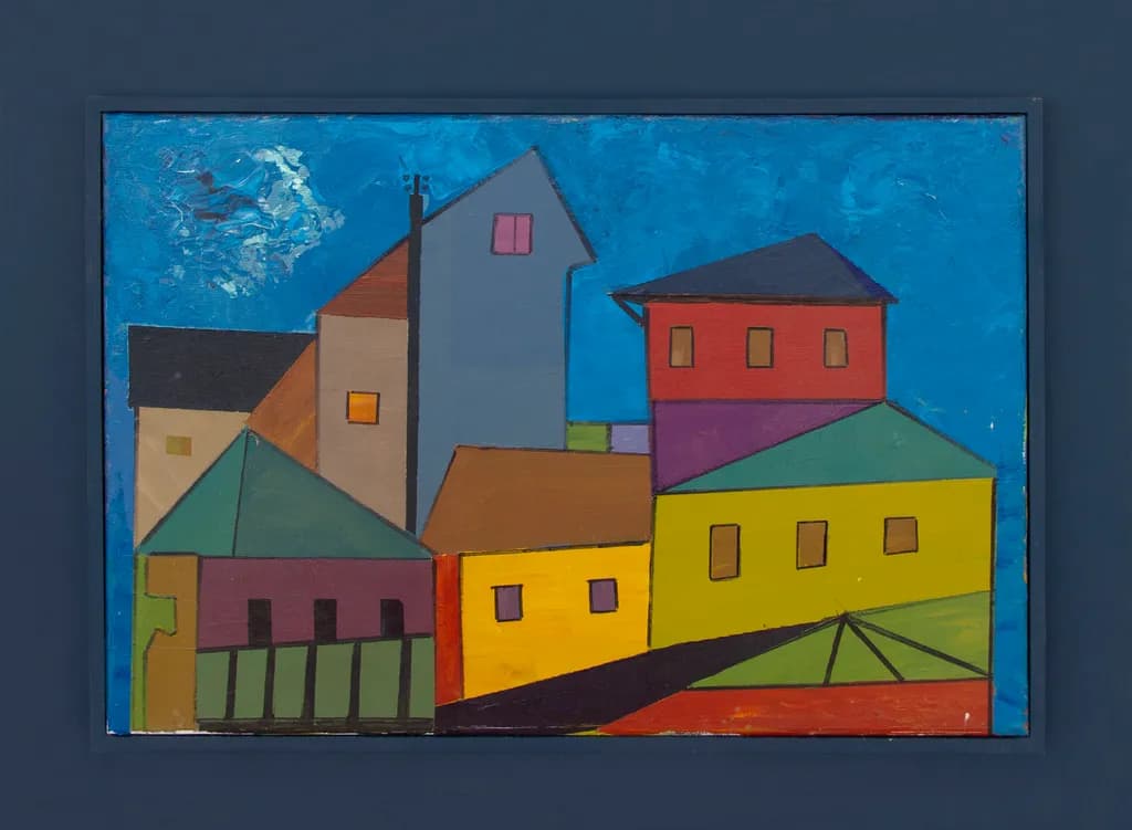 Vibrant Village: A Colorful Abstract Interpretation of Urban Life