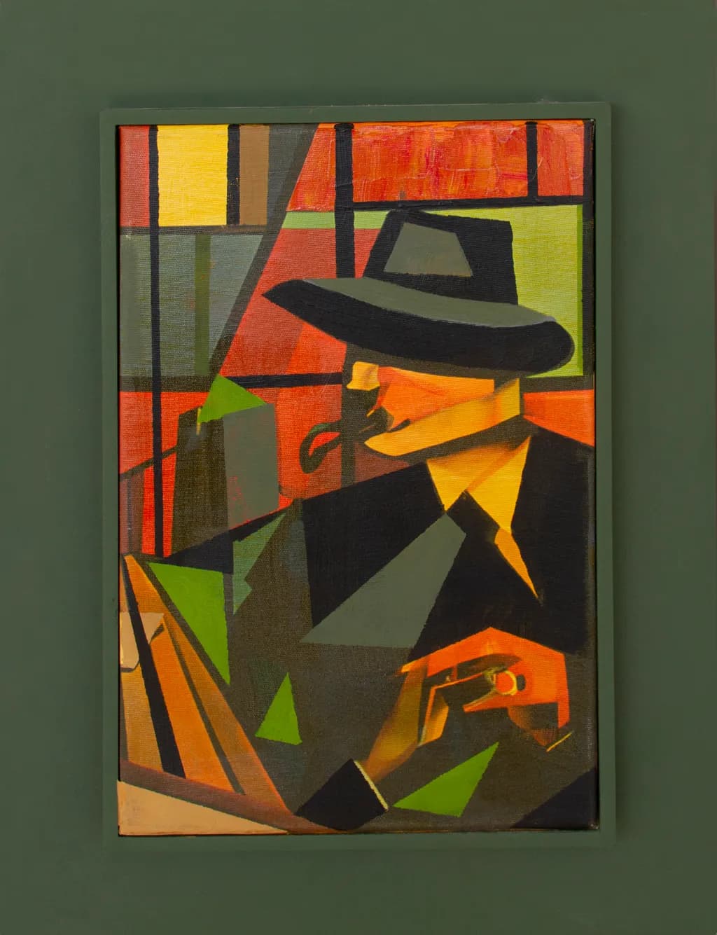 Mysterious Reflections: An Abstract Portrait of Modern Expressionism