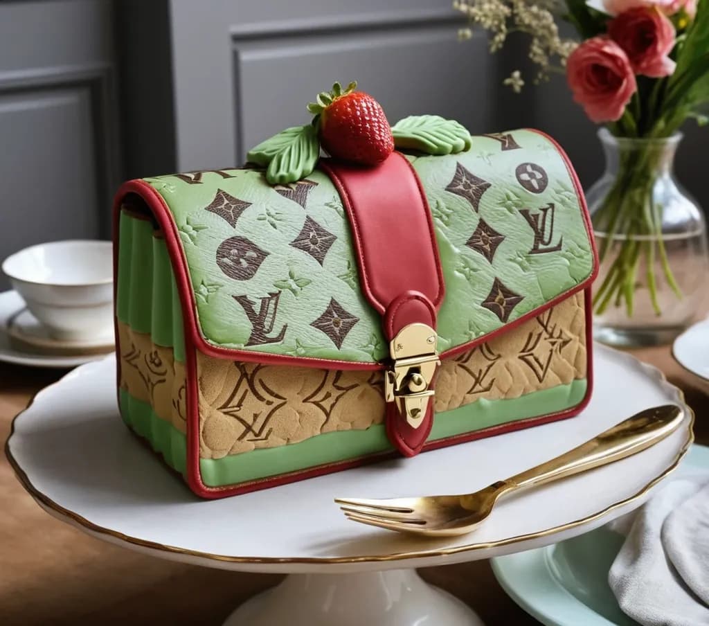 Chic Strawberry Delight: A Luxurious Handbag Cake Masterpiece