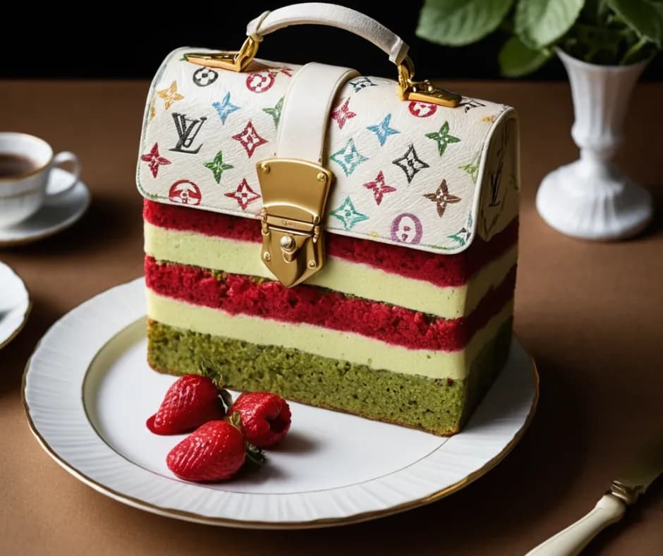 Luxury Layered Delight: A Fashion-Inspired Cake Masterpiece with Vibrant Colors and Elegant Design