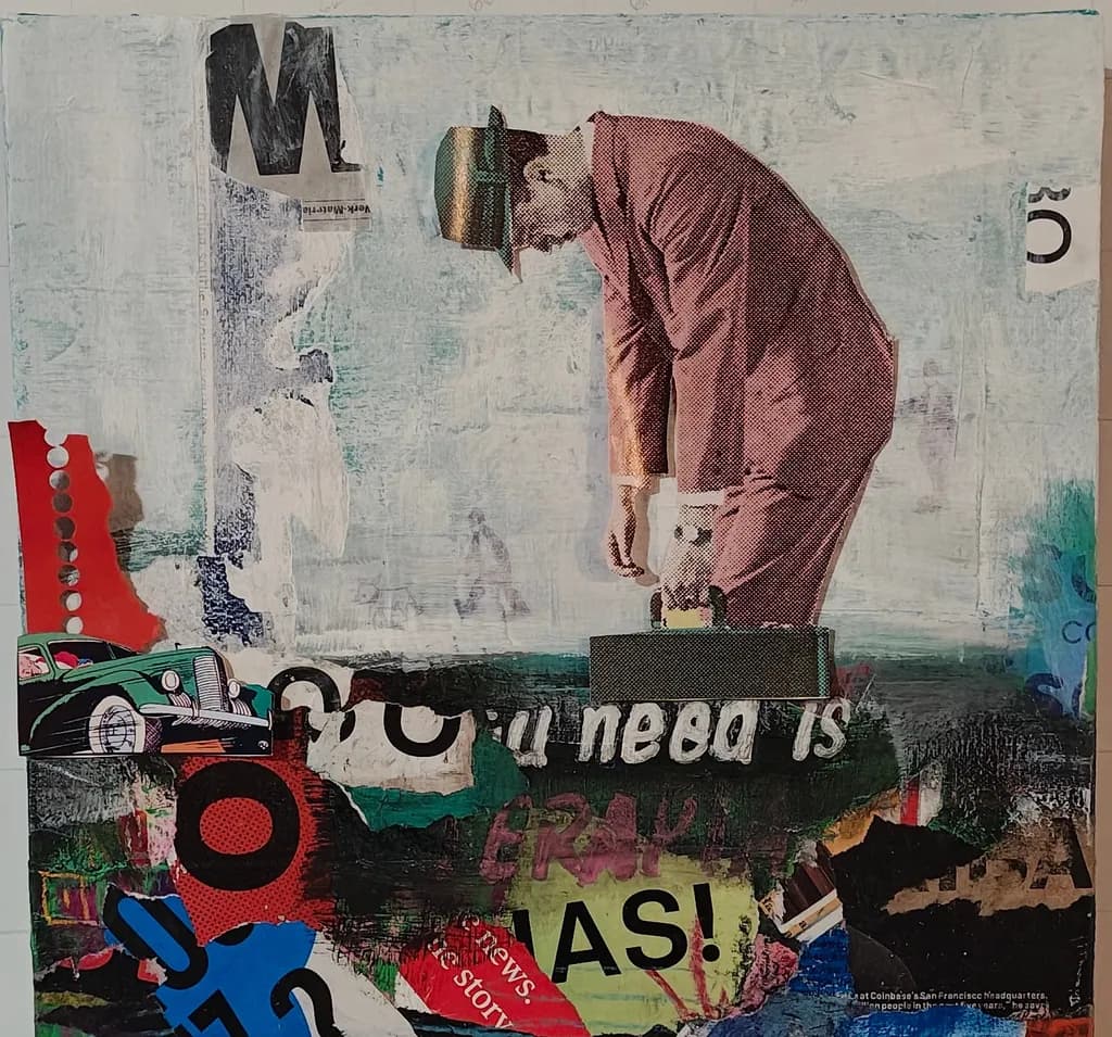 "Melancholy in Motion: A Vintage Reflection on Modern Life"