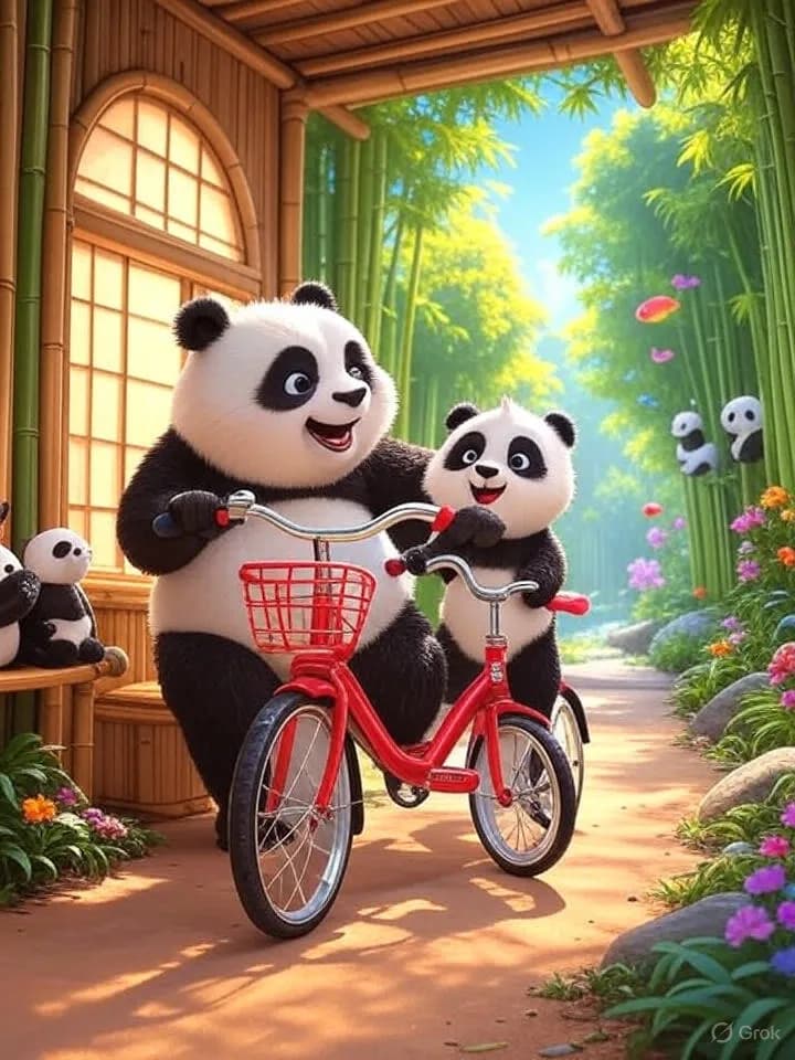 Panda Adventures: A Joyful Ride Through the Bamboo Forest