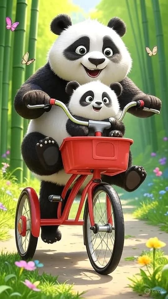 Panda Joyride: A Heartwarming Adventure Through Nature's Embrace