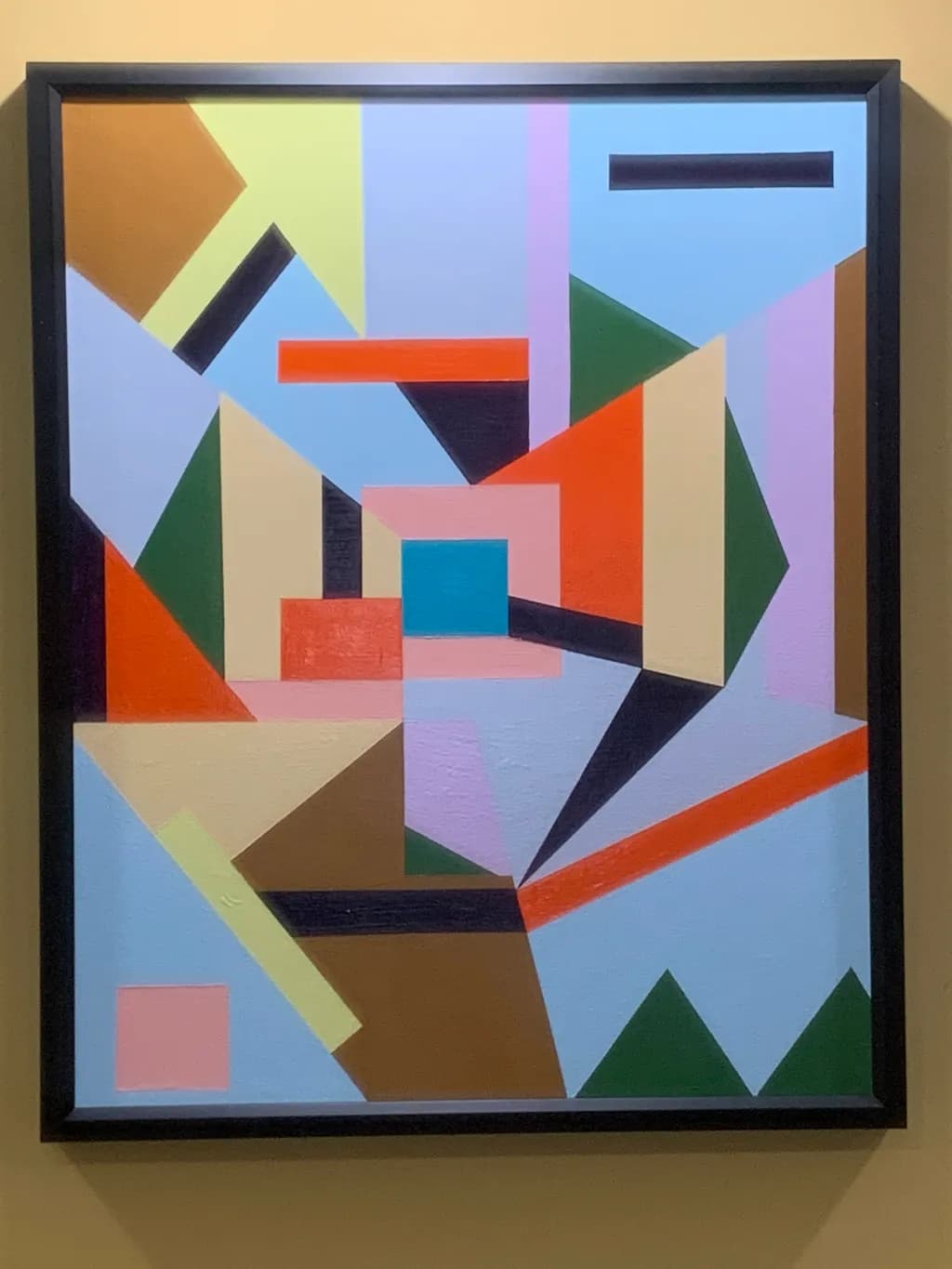 Vibrant Geometric Harmony: A Colorful Exploration of Shapes and Balance in Abstract Art