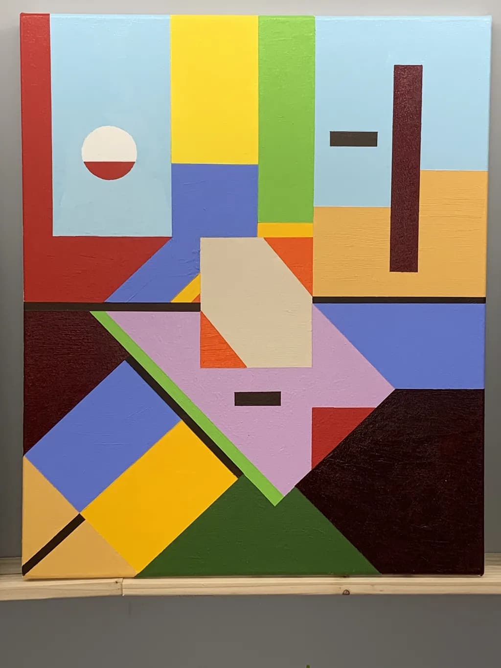 Vibrant Geometric Harmony: An Abstract Exploration of Color and Form