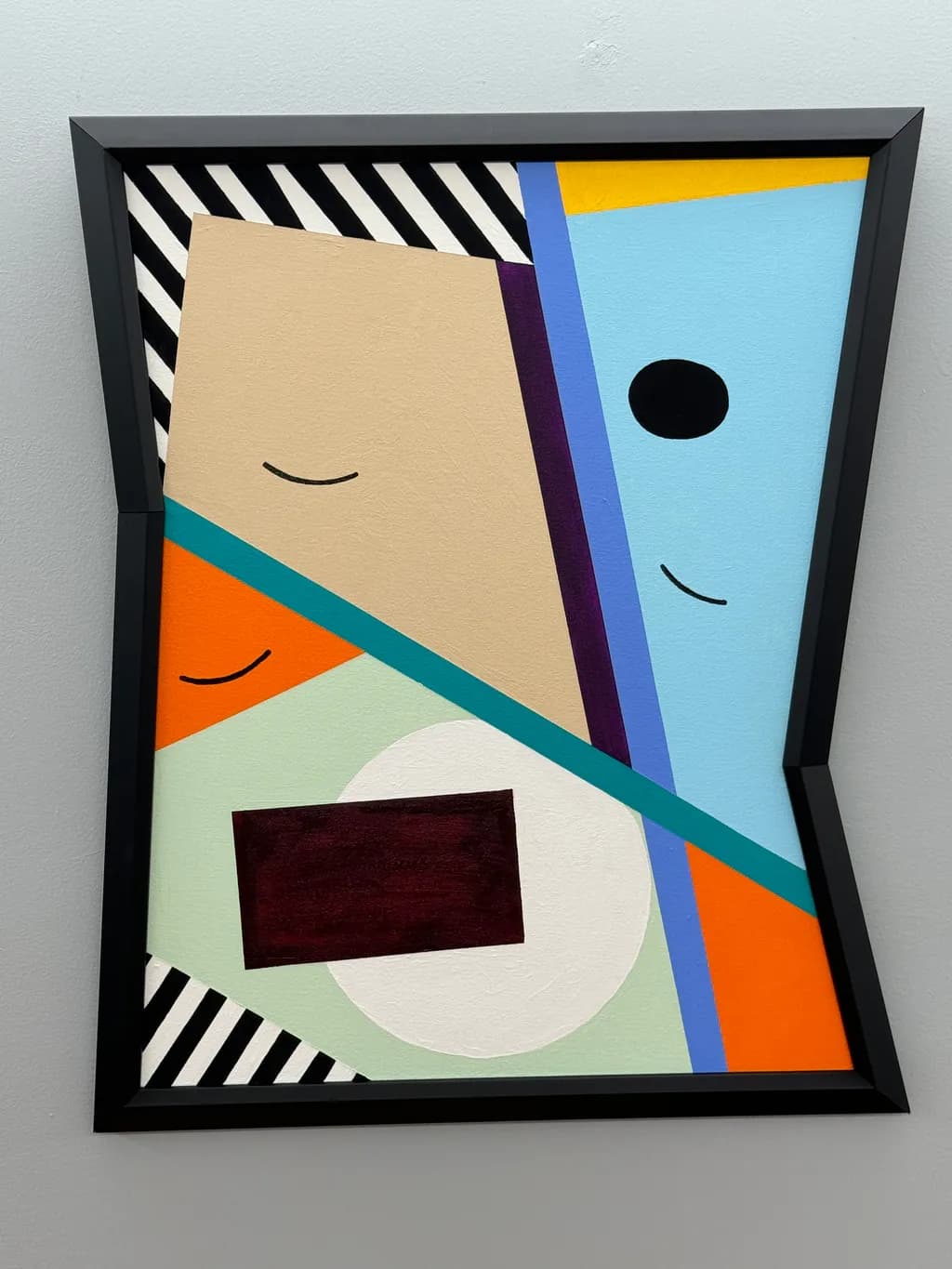 Vibrant Geometric Harmony: A Playful Exploration of Color and Form in Abstract Art