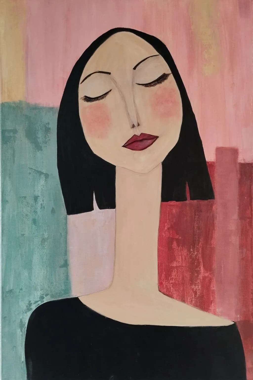Whispers of Serenity: A Contemporary Portrait of Inner Peace