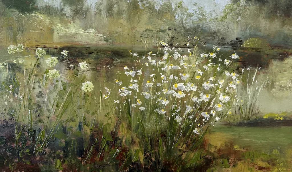 Whispers of Spring: A Lush Meadow Awash with Wildflowers and Serenity