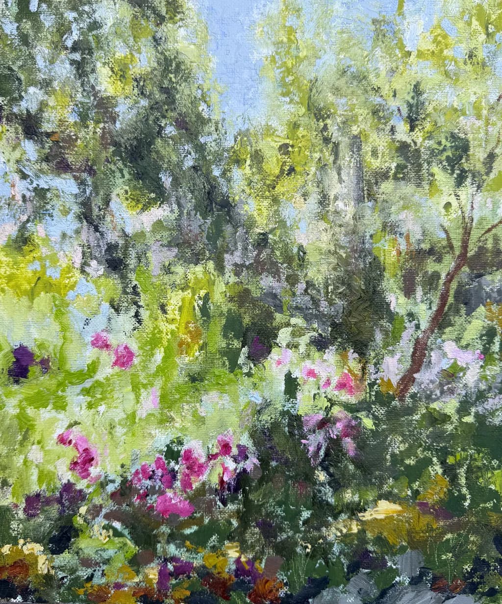 Whispers of Spring: A Lush Garden Awakening in Vibrant Hues