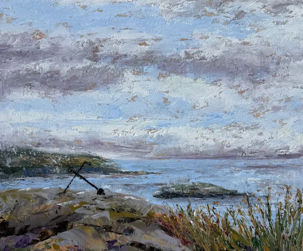 Whispers of the Sea: A Tranquil Coastal Landscape at Dusk