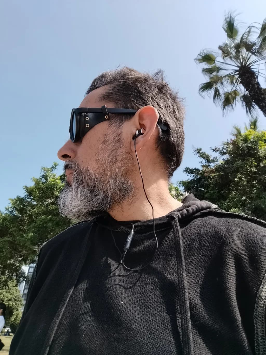 Urban Reflections: A Portrait of Contemplation in Nature's Embrace