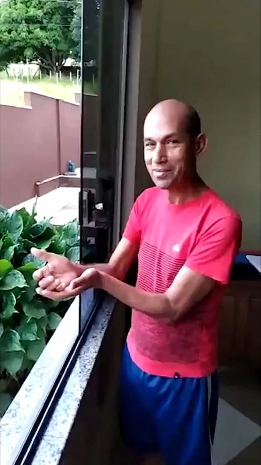 Embracing Nature: A Moment of Connection Through the Window