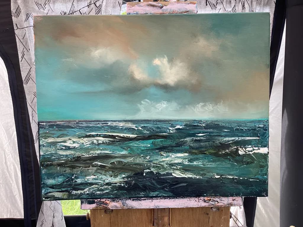 Whispers of the Ocean: A Serene Dance of Waves and Sky