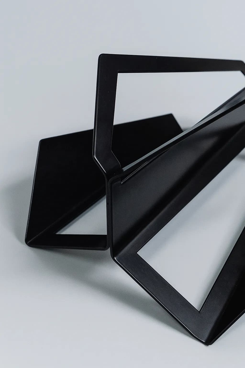 Sleek Geometric Elegance: A Modern Minimalistic Design in Black