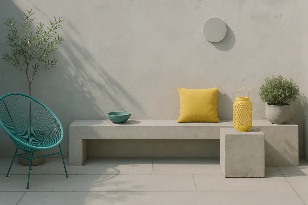 Serene Minimalism: A Stylish Outdoor Retreat in Soft Hues