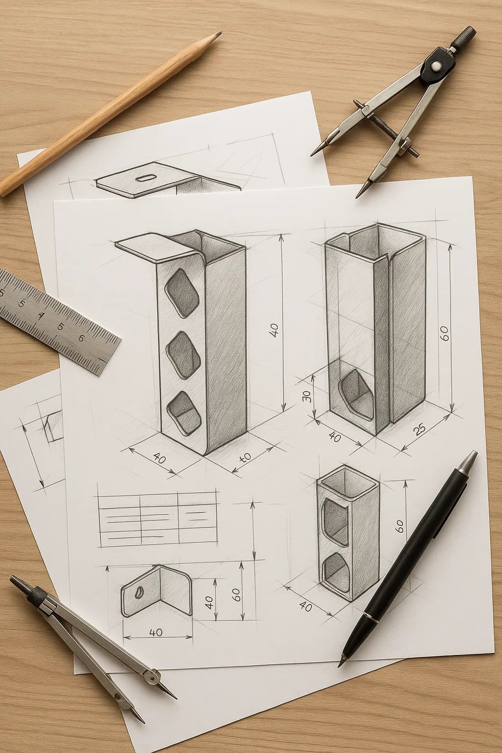 Creative Dimensions: Architectural Sketches of Innovative Design Tools
