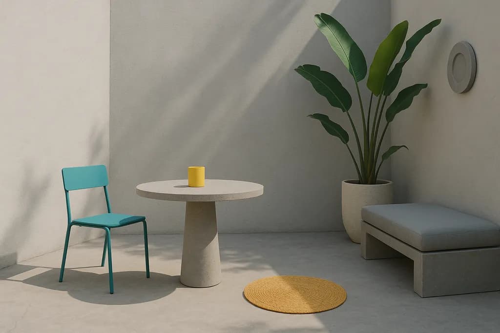 Serene Minimalism: A Modern Oasis of Design and Nature
