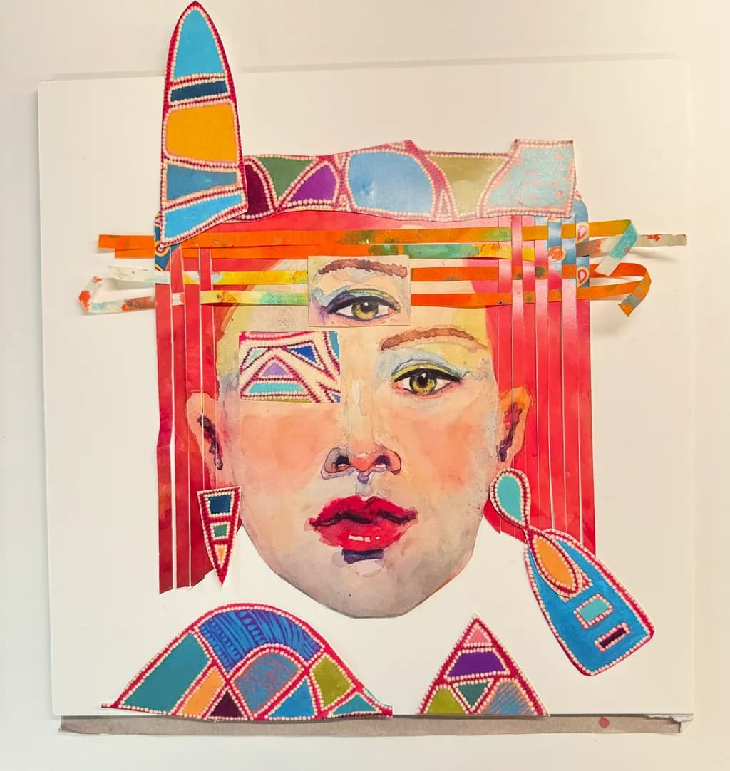 Vibrant Visions: An Abstract Portrait of Colorful Identity