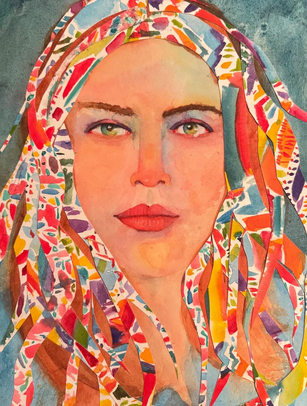 Vibrant Whispers: A Colorful Portrait of Identity and Expression