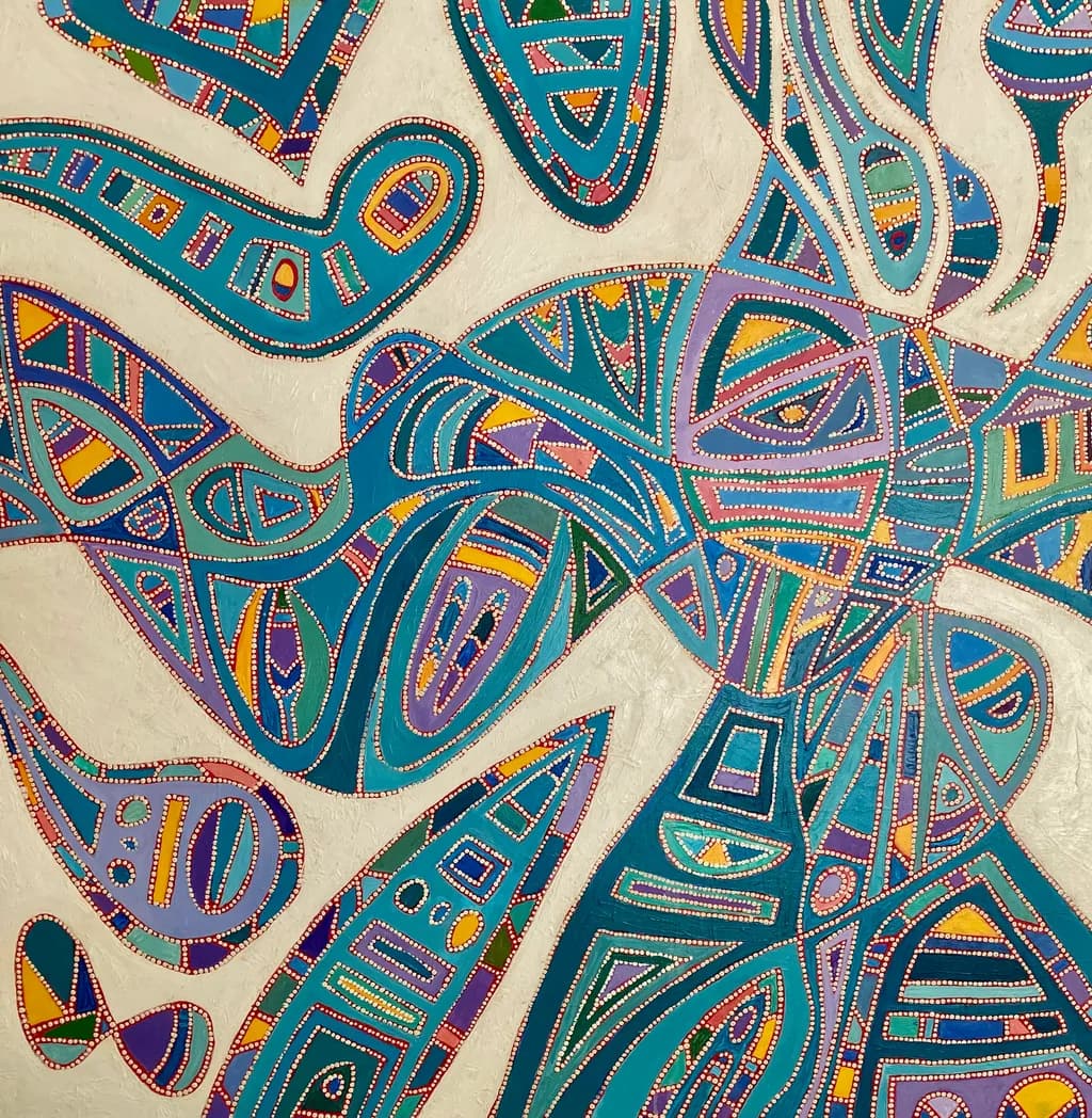 Vibrant Flow: A Dance of Colorful Patterns and Shapes