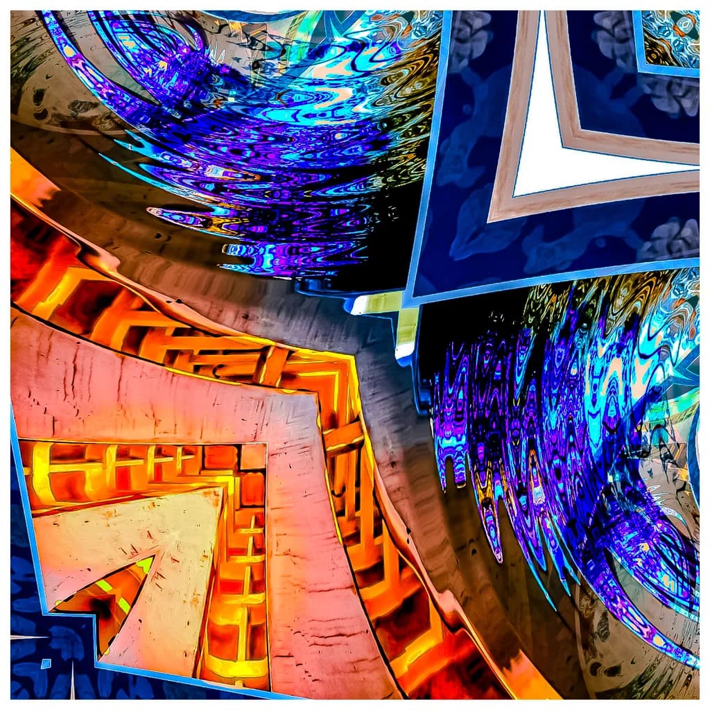 Vibrant Whirl: A Kaleidoscope of Color and Form in Abstract Expressionism