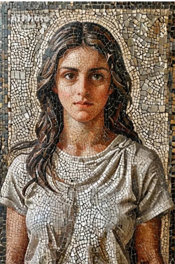 Mosaic Portrait: The Essence of Expression and Detail in Texture