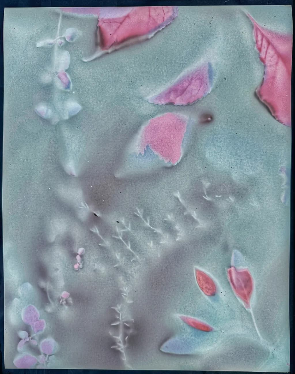 Whispers of Nature: An Abstract Exploration of Leaves and Textures in Soft Colors
