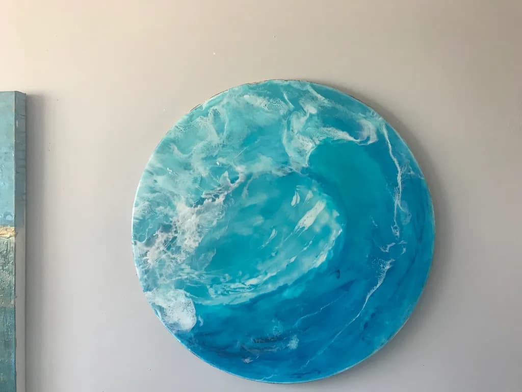 Ocean's Embrace: A Serene Wave in Turquoise Hues